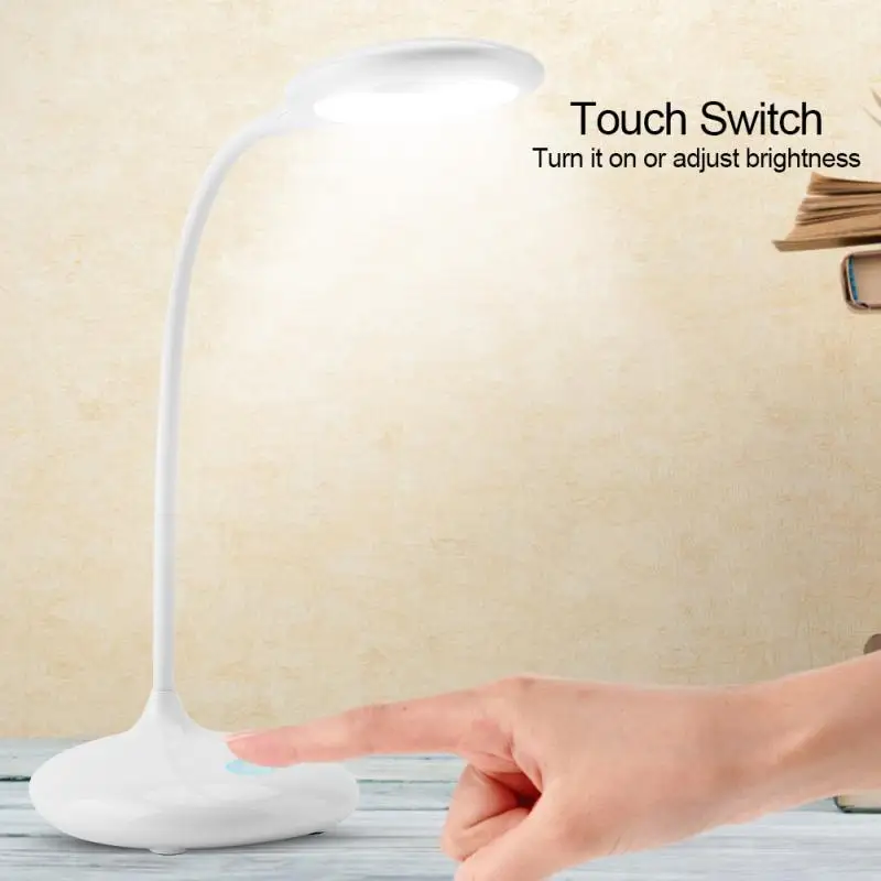 

Adjustable Touch Sensor LED Table Lamp Light Desk Lamp lampara de mesa Long Flexible Neck Brightness LED Desk Lamp luminaria