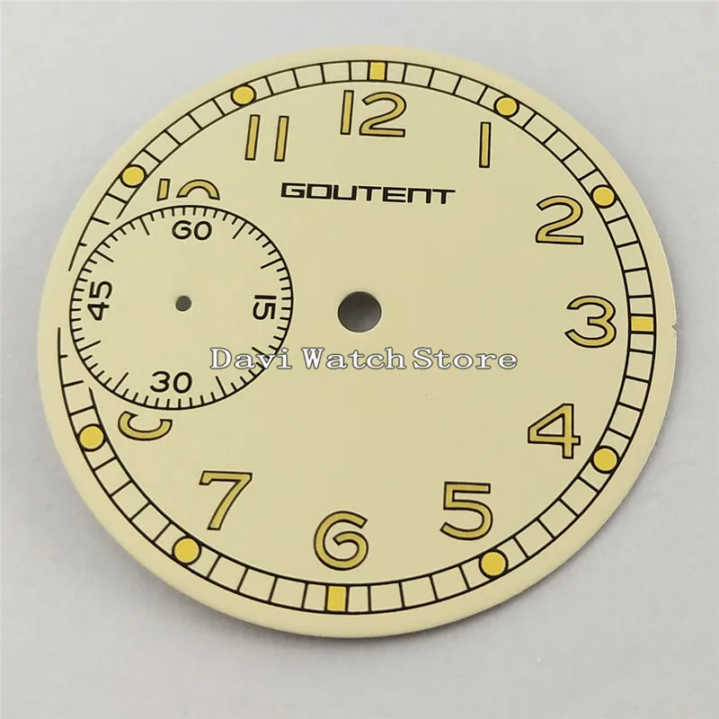 36,8 мм Мужские часы с циферблатом, светящийся циферблат, подходит для ETA 6497 Чайка ST36 механизм A794 - Цвет: 3