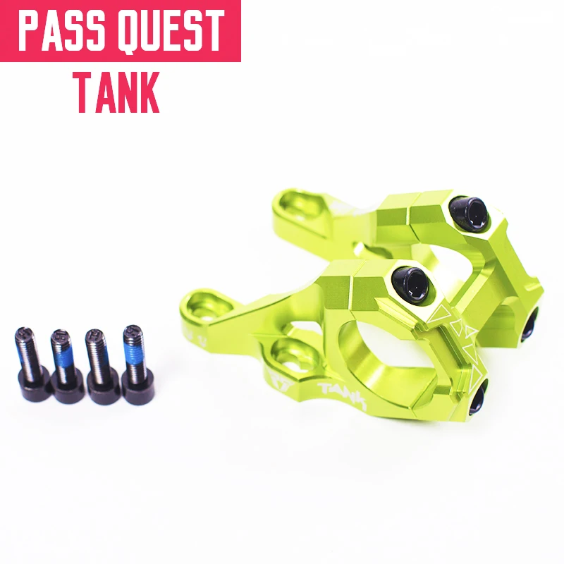 TANK Green Pass Quest руля для горного велосипеда 31,8 мм алюминиевый сплав полностью обработанный с ЧПУ MTB велосипедный стержень для ENDURO DH запчасти для велосипеда - Цвет: TANK Green