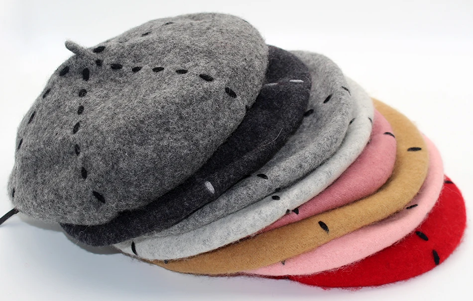 Womens Beret Wool Hat High Quality 2018 New Hat Berets For Girls Casual Warm Women Winter Hats Beanies (2)