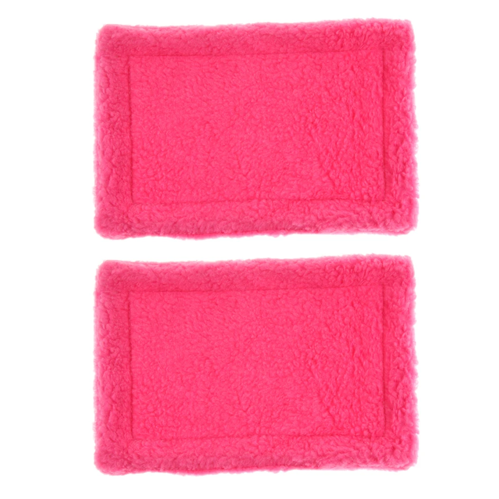 2 Pack Velvet Small Animals Warm Mat for Hamster, Guinea Pig, Ferret
