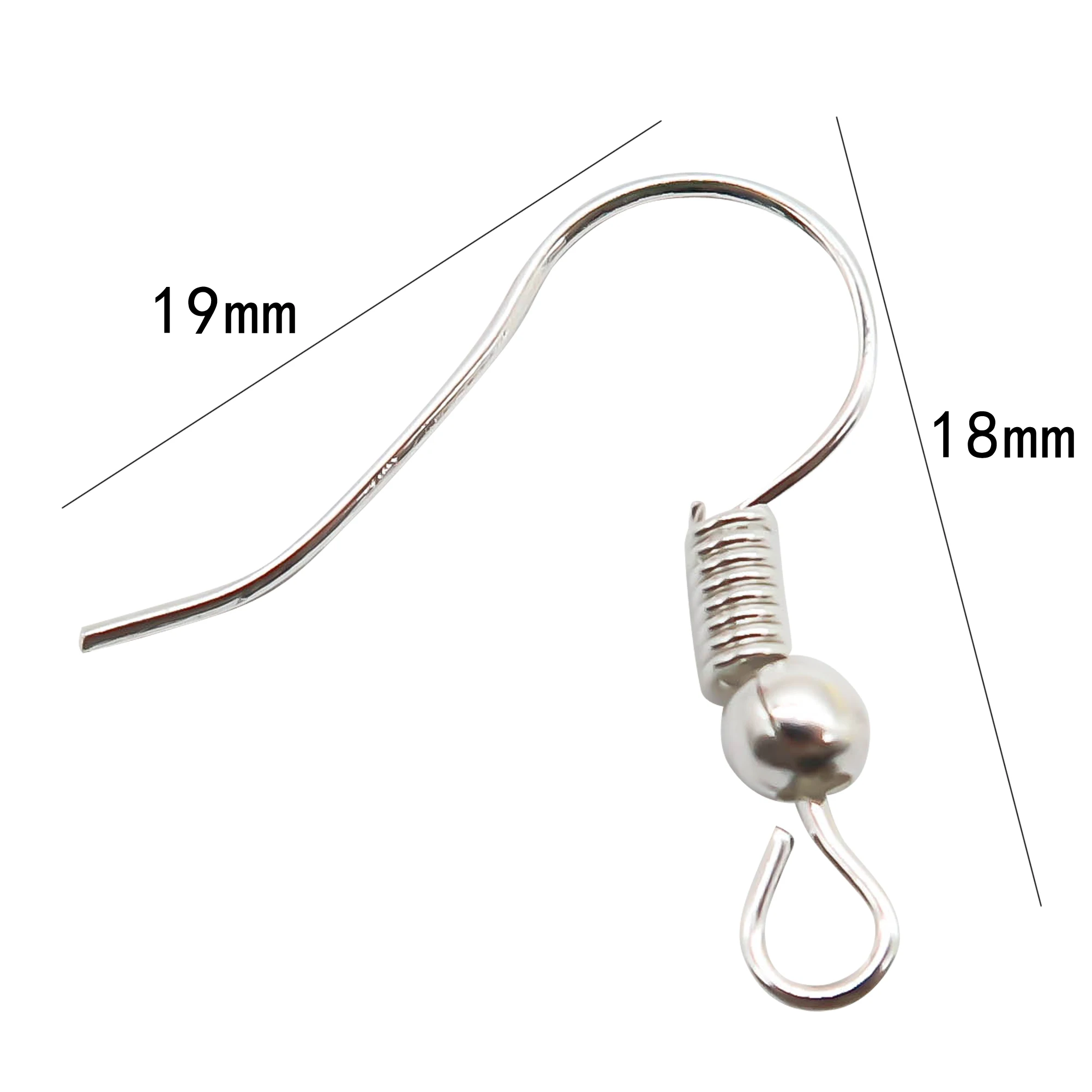 TOAOB 140 шт. рыболовные крючки для серьг ушные провода 18 мм хирургическая сталь гипоаллергенный с шариком и катушкой смешанных цветов