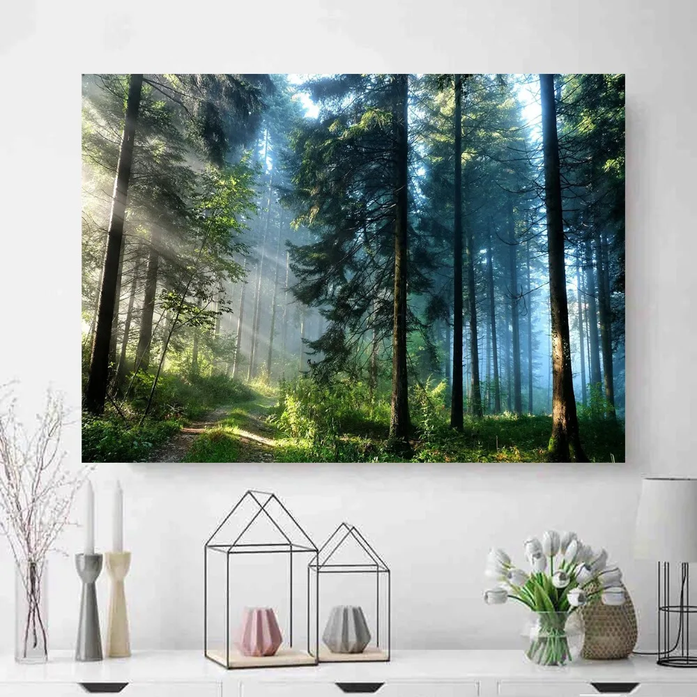 Nature Tree Forest Tapestry Wall Hanging Dorm Decor Hippie Wall