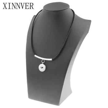

New Fashion Xinnver Snap Buttons Necklaces Pendant Fit 18mm Snap Buttons Jewelry Punk Chokers Necklaces For Women ZG117
