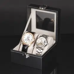 Tonvic 1 шт. оптовая продажа с фабрики 2 сетки PU кожа ювелирные часы Дисплей ящик для хранения коллекция моды случае