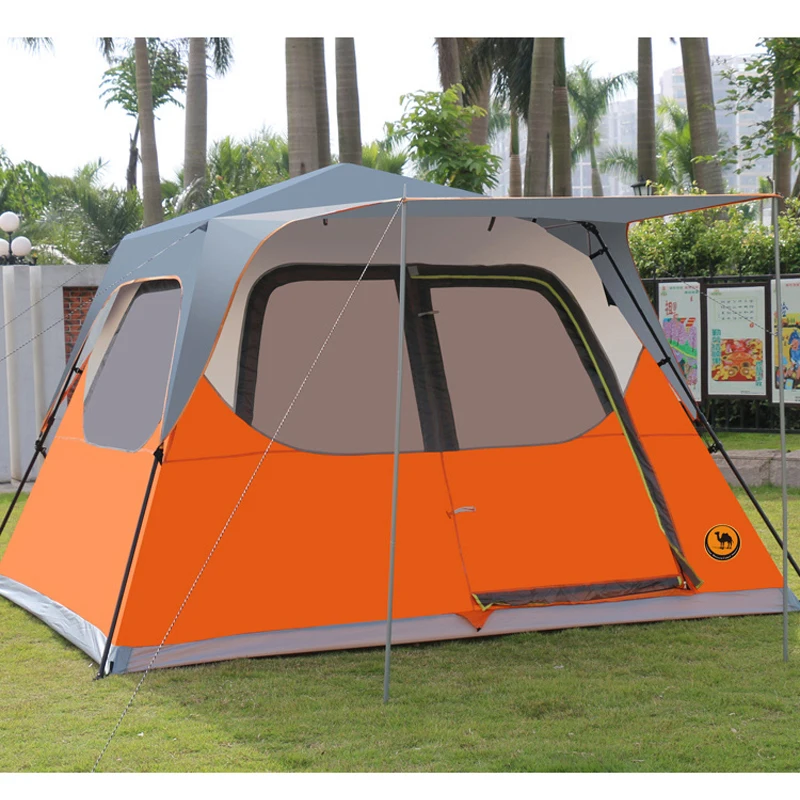 

Automatic tent outdoor anti-rain 3 4 5 8 people double layer UV protection awning garden pergola with steel or aluminum pole