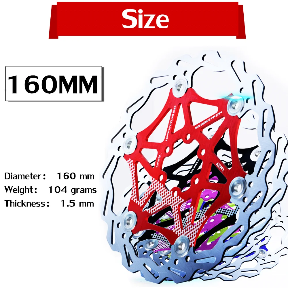 VXM велосипедный тормоз 160 мм/180 мм/203 мм Дисковый Тормоз MTB DH дисковые роторы гидрические тормозные колодки поплавок многоцветный ТОРМОЗНЫЕ КОЛОДКИ ЗАПЧАСТИ для велосипеда