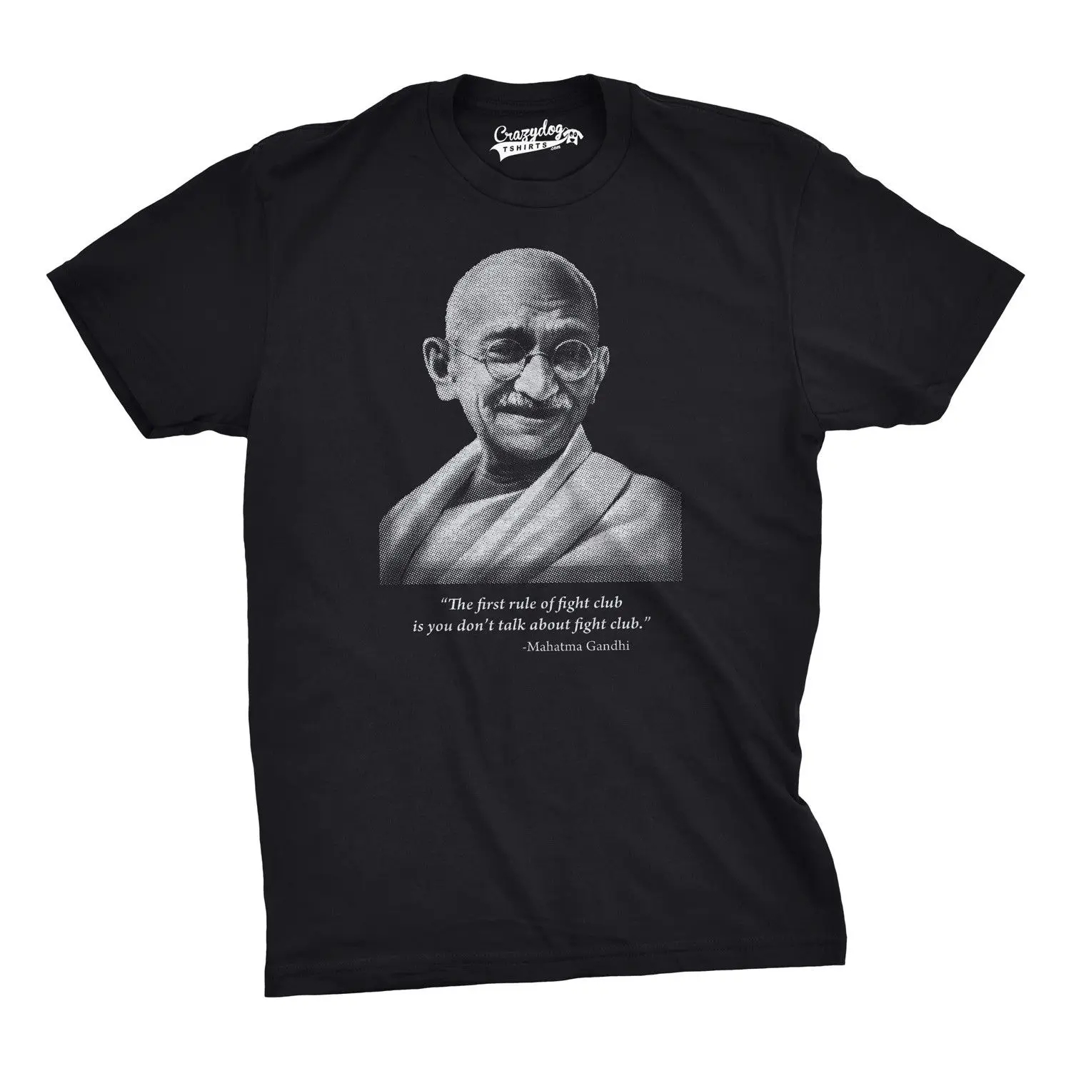 Футболка Gandhi Fight Club First Rule забавная футболка с пародией из фильма | Мужская одежда