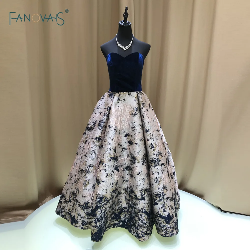 

Unique 2019 Evening Dress Long Sweetheart Velvet Top Formal Evening Gown Floor Length Vestidos de Fiesta robe longue NE102