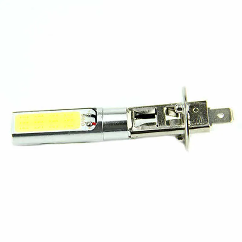 2x H1 COB LED Car DRL Daytime Running Light Bulb DC 12V Auto Headlight Fog Lights High Brightness White Lamp 6000K
