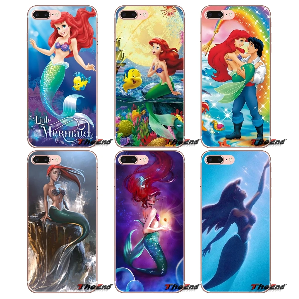 

For Xiaomi Mi6 Mi 6 A1 Max Mix 2 5X 6X Redmi Note 5 5A 4X 4A A4 4 3 Plus Pro Anchor Ariel Little Mermaid Silicone Phone Bag Case