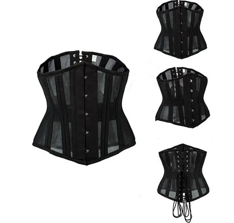 26 Steel Boned Waist Corsets Hollow Out Sexy Corset Underbust 6XL Plus Size Women Waist Corsets