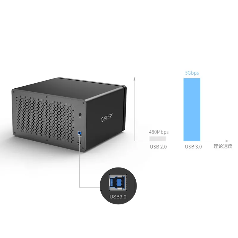 Sale ORICO 3.5 inch 8 Bay USB3.0 High Speed Tool Free Hard Drive Enclosure for Windows for MacOS for Linux (NS800U3) 3