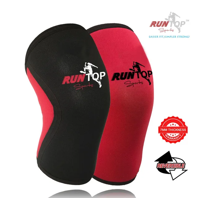RUNTOP 7 mm Neoprene Knee Sleeves Crossfit Weight Lifting Powerlifting