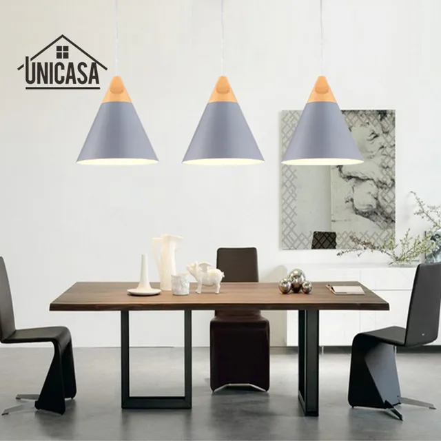 Legno industriale Lampade A Sospensione Moderna Grigio Alluminio ... Legno industriale Lampade A Sospensione Moderna Grigio Alluminio ...