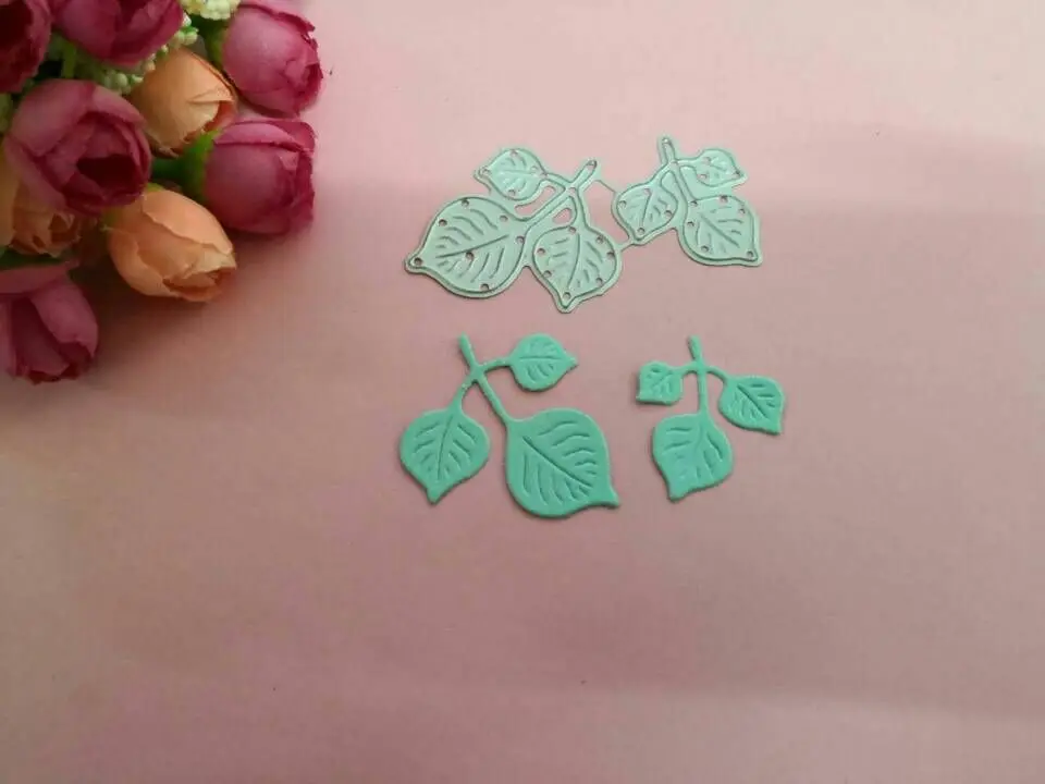 

Adv-one METAL Cut 2pc Leaves Frame CUTTING DIES Scrapbooking envelope paper craft Blade frame Background embossing Die