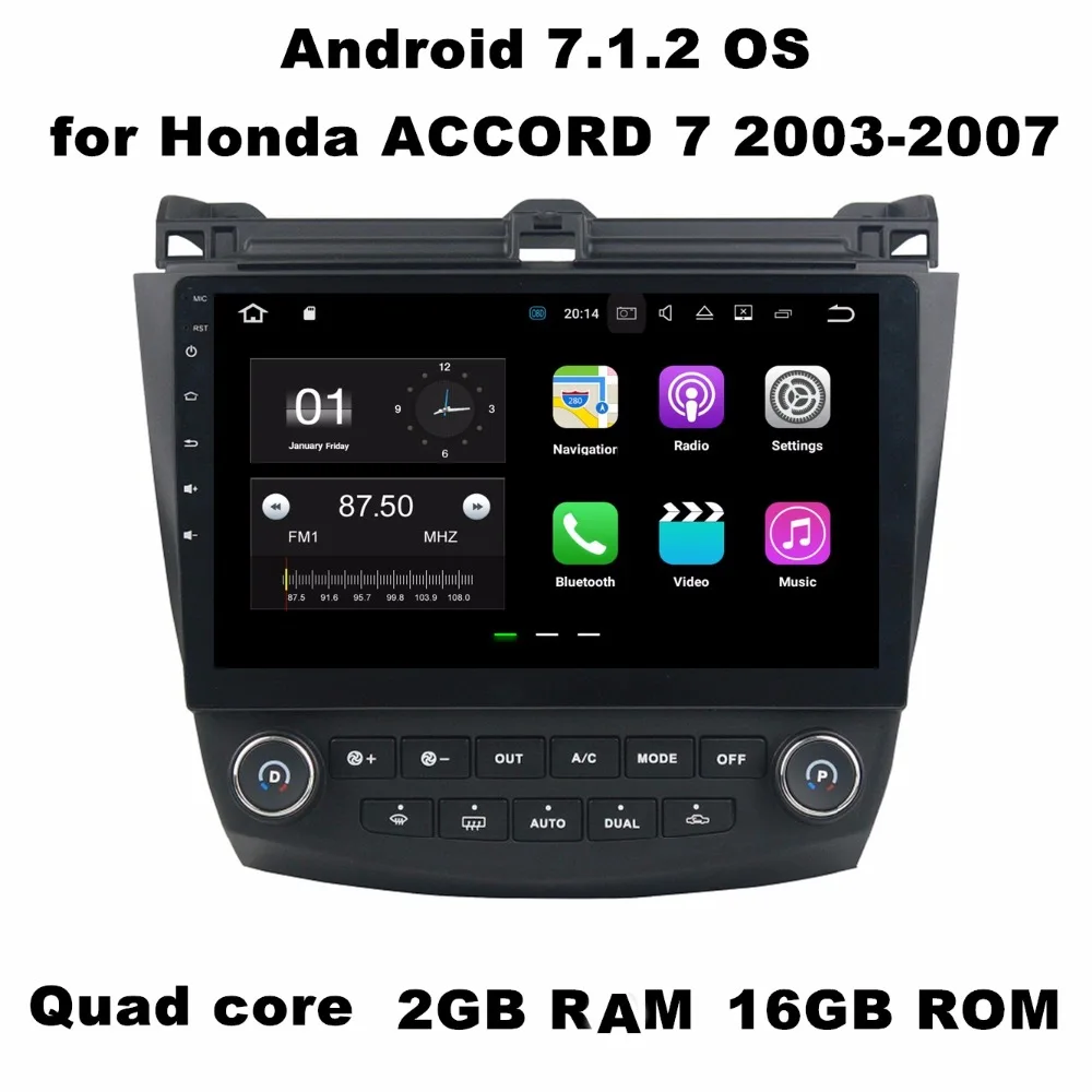 10.1 Android 6.0 or Android 7.1 or Android 8.0 Car Radio GPS Multimedia Head Unit for Honda ACCORD 7 2003 2004 2005 2006 2007