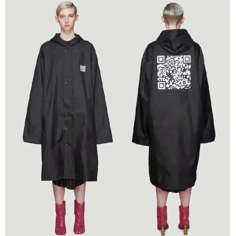 

19ss Vetements Jackets Men Women Oversized Raincoat Streetwear Coats Waterproof Windbreaker Fashion Bomber Vetements Jacket
