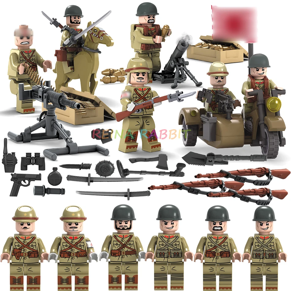 Military Special Force Soldier Weapon Set Army Figures Bricks Compatible Legoingly WW2 Tank Truck Building Blocks Model Kid Toys