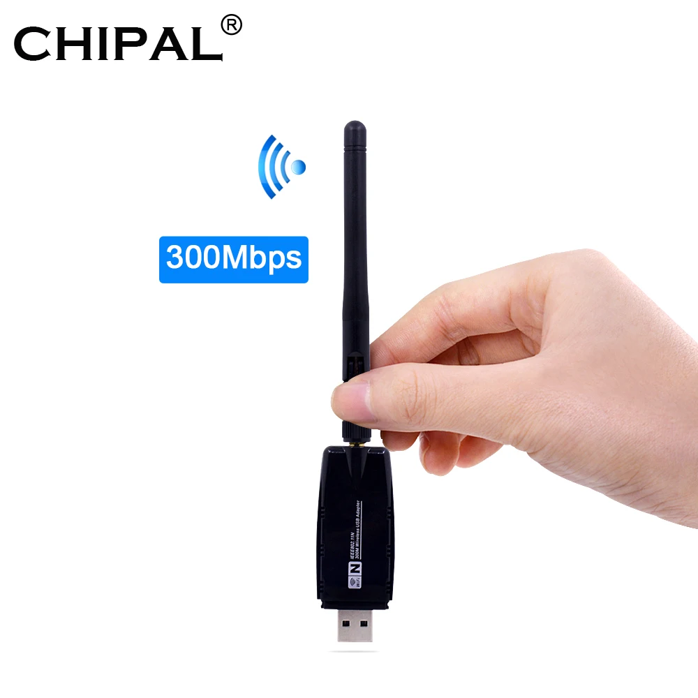 CHIPAL RTL8192 300 Мбит/с USB WiFi адаптер внешняя беспроводная сетевая карта ПК ключ Wi-Fi приемник AP 3dBi антенна 802,11 b/g/n