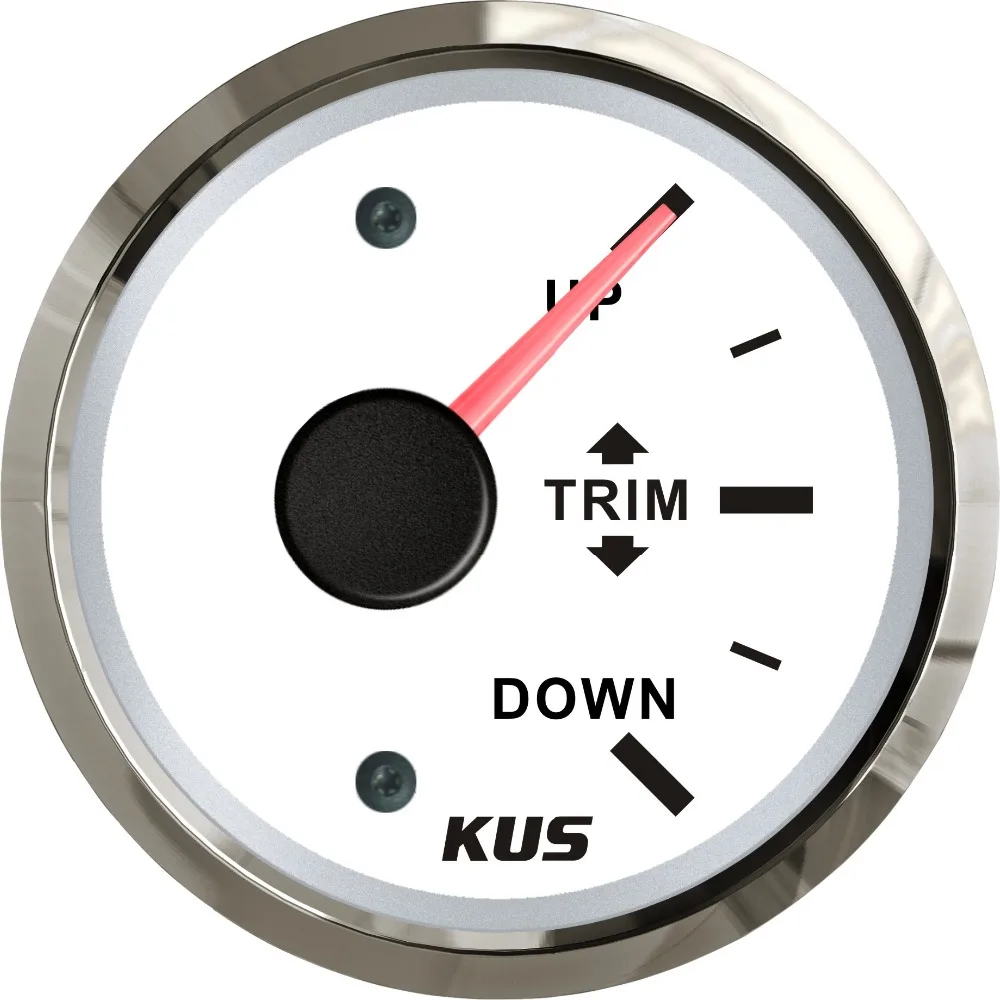 KUS 2" Boat Gauge Marine Trim Gauge Indicator for Inboard Outboard Engine 0-190ohm Signal