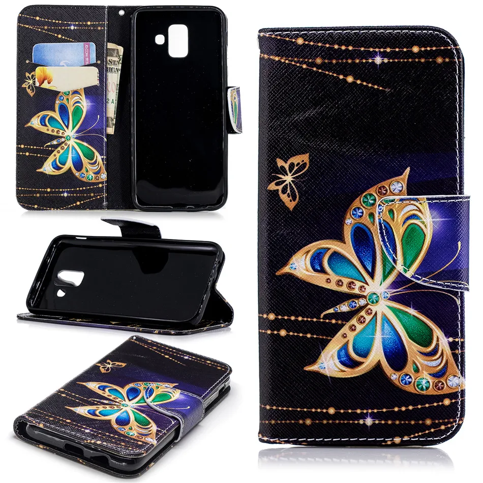 Phone Cover Case For Samsung Galaxy S10 S10E S9 S8 S7 Edge j2Pro A6 A7 A8 J4 J6 Plus 2018 Cases Capa Wallet Leather Coque D07Z