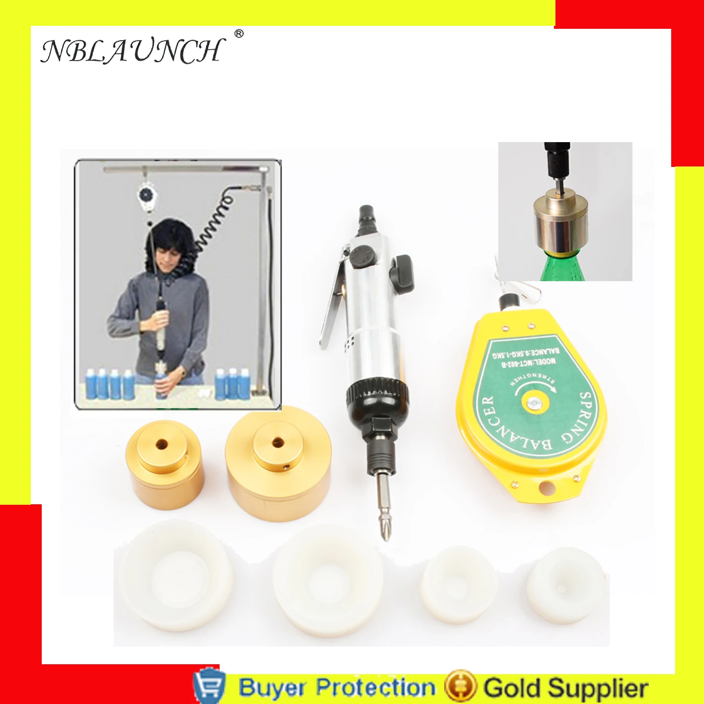 

Pneumatic Bottle Capping Machine Capper Manual Cap Capping Machine Air Screw Driver Big Power Fast Device Tools Free Shipping