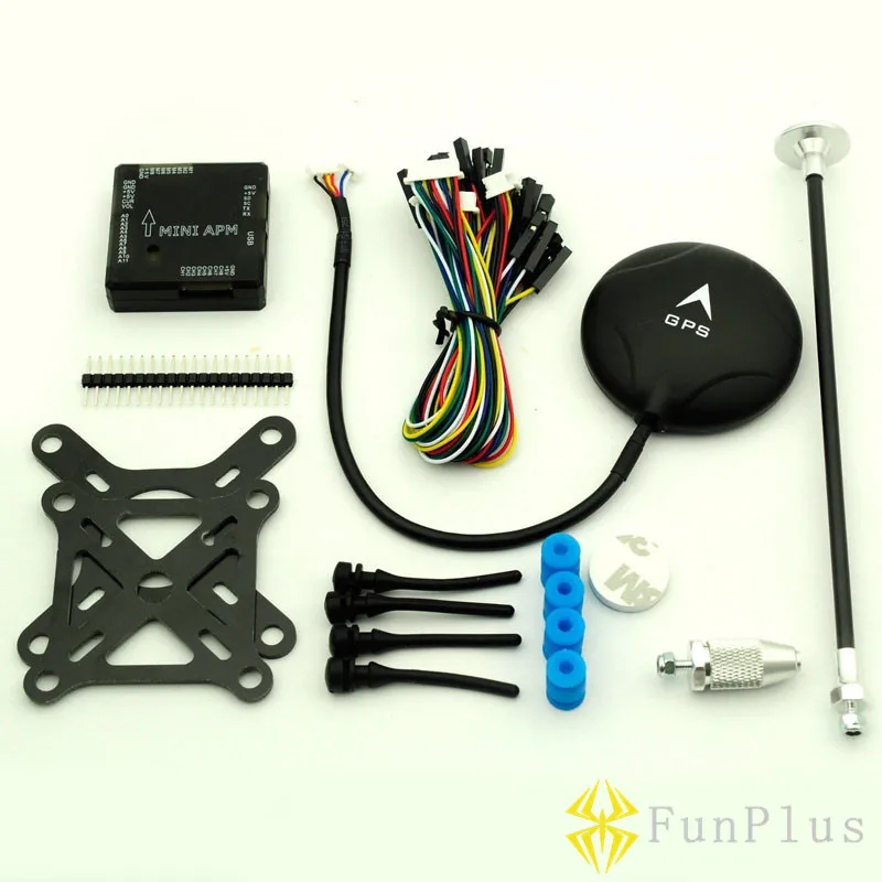 

FPV New Mini APM V3.1 Flight Controller NEO-M8N GPS + Shock Absorber + GPS Stand BK Remote Controller Helicopter Airplanes