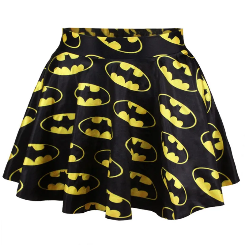

Batman 3D Print Short Mini Skirts Thin Summer Style Pleated Skirt Women's Flared Stretch Skater Saia Jupe Femme Falda Wholesale