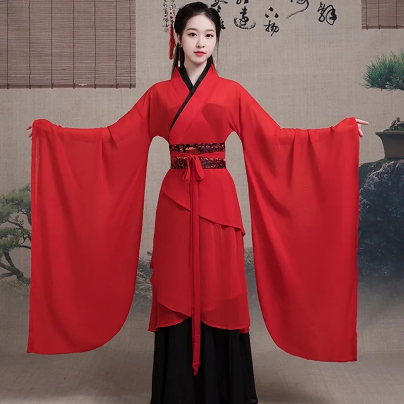 Chinese folk dance costume clothing hanfu ancient fan dance traditional Chinese dance costumes Stag