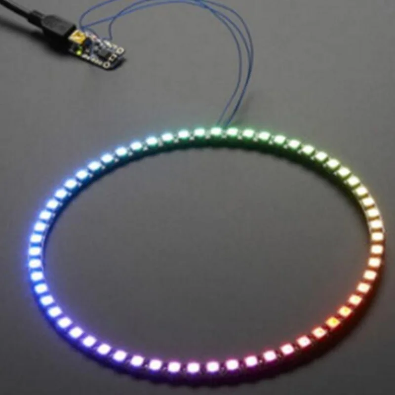 

Ring Wall Clock 60 WS2812 Super Bright 5050 RGB LED Lamp Panel For Arduino iu7 decor night light color