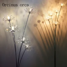 Европейский стиль, светодиодный хрустальный Торшер для гостиной, креативная спальня Напольная Лампа, простая современная прикроватная настольная лампа