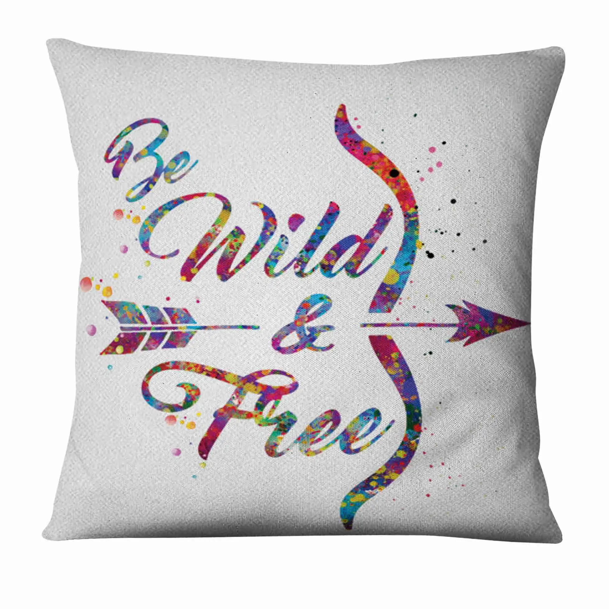 Zen Yoga Art Watercolor Painting Printed Pillowcase Home Pillow Decoration Almofadas Decorativas Para Sofa Throw Pillow 45*45 