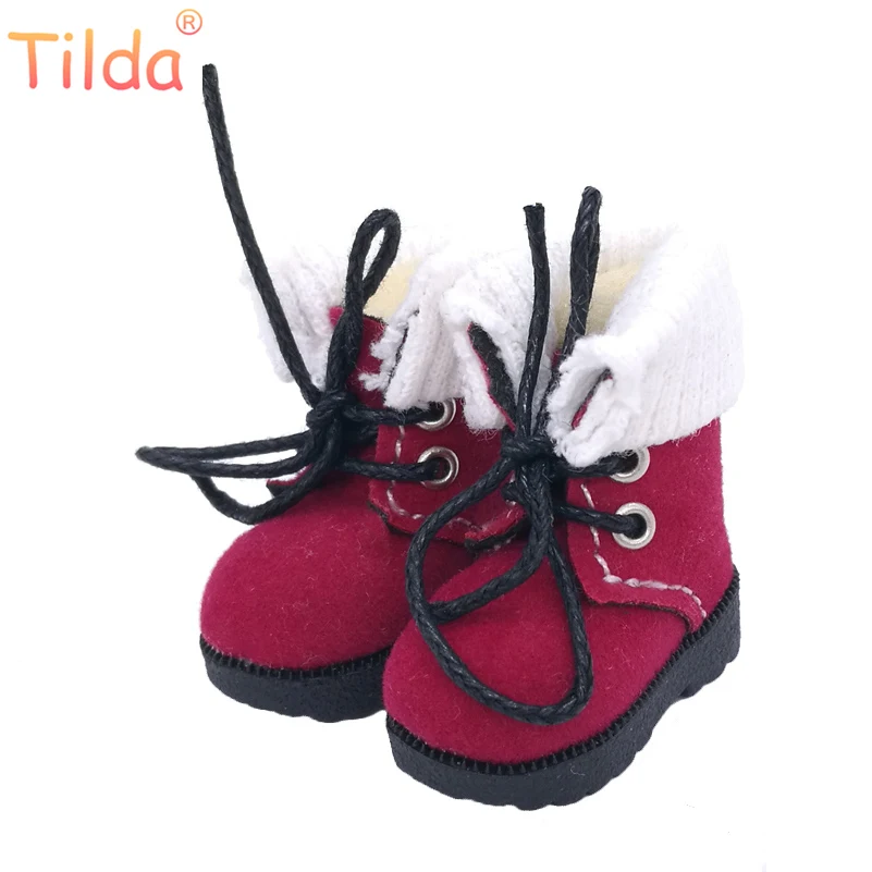 Tilda 1/6 Blyth кукольные ботинки обувь для кукол Blythe модные 3 2 см мини зимние кожаные