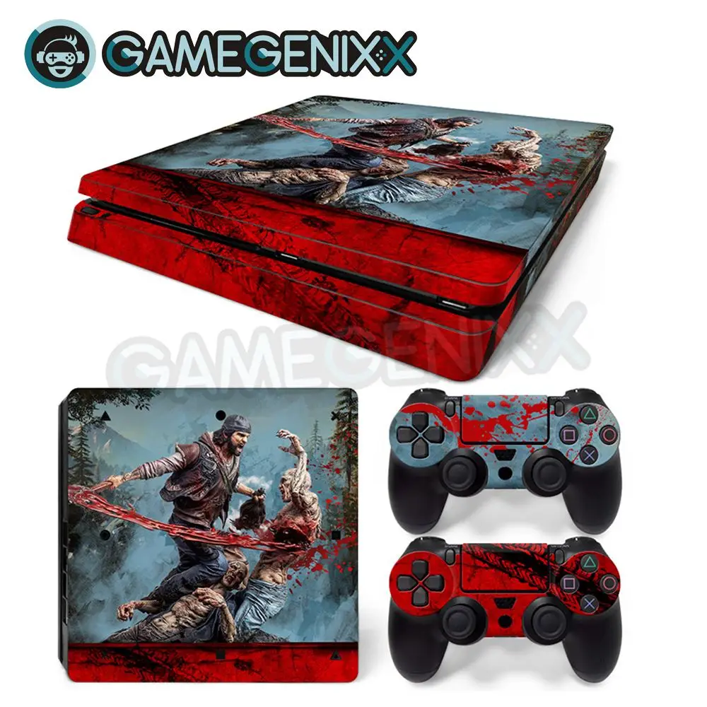 

GAMEGENIXX Skin Sticker Vinyl Decal for PS4 Slim Console and 2 Controllers - Days Gone