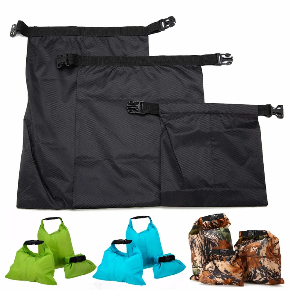 

Mayitr 3PCS Ultra-light Nylon Canoe Kayak Boat Floating Dry Bag Pouch Waterproof Storage Bag Sack for Outdoor Rafting Sports