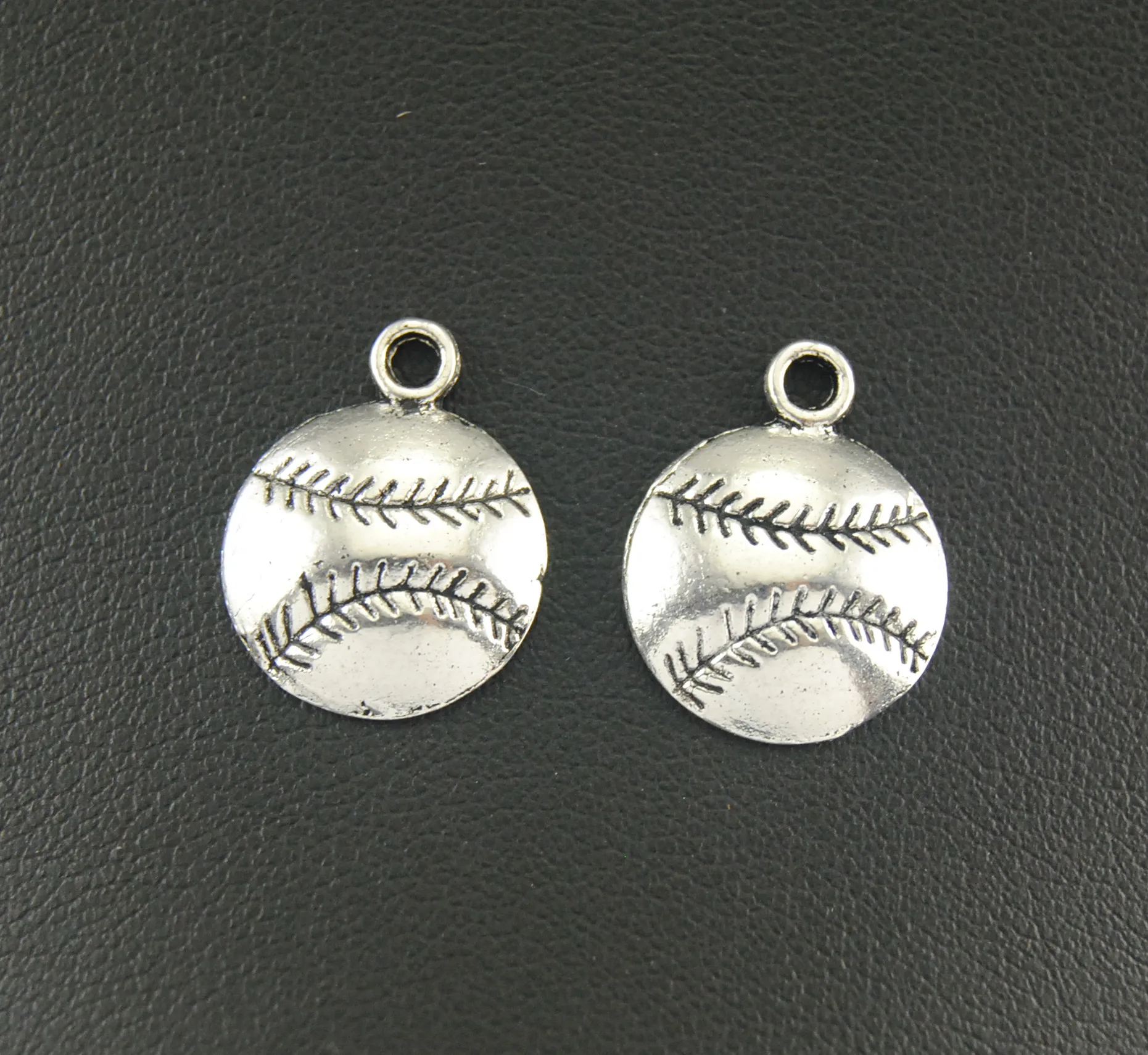 Buy 8pc Antique Silver Tone Baseball Softball Charms