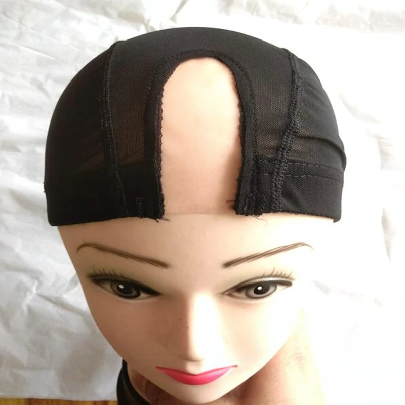1PCS U PART DOME CAP Dome Cap For Wig Black Color All code Stretch mesh