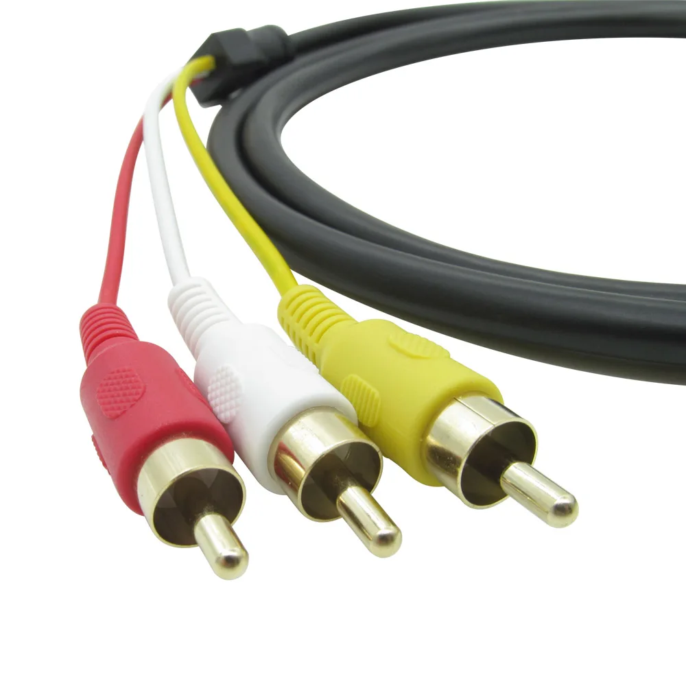 3 in 1 Professional 1.5m 1080P HDMI Male to 3 RCA Audio Video Component