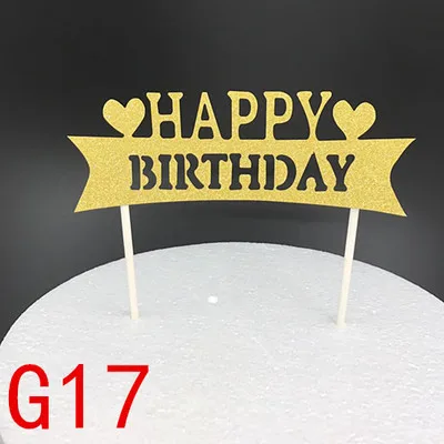 1 шт. творческий торт Топпер Happy флажки «С Днем Рождения» Красочные Микки золото для Семья День рождения украшения для выпечки, торта поставки