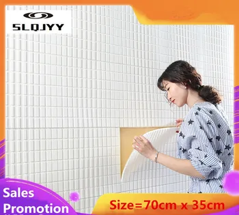 

Self-adhesive wallpaper 3D stereo wall stickers mosaic striped living room wall vegan color waterproof wallpaper