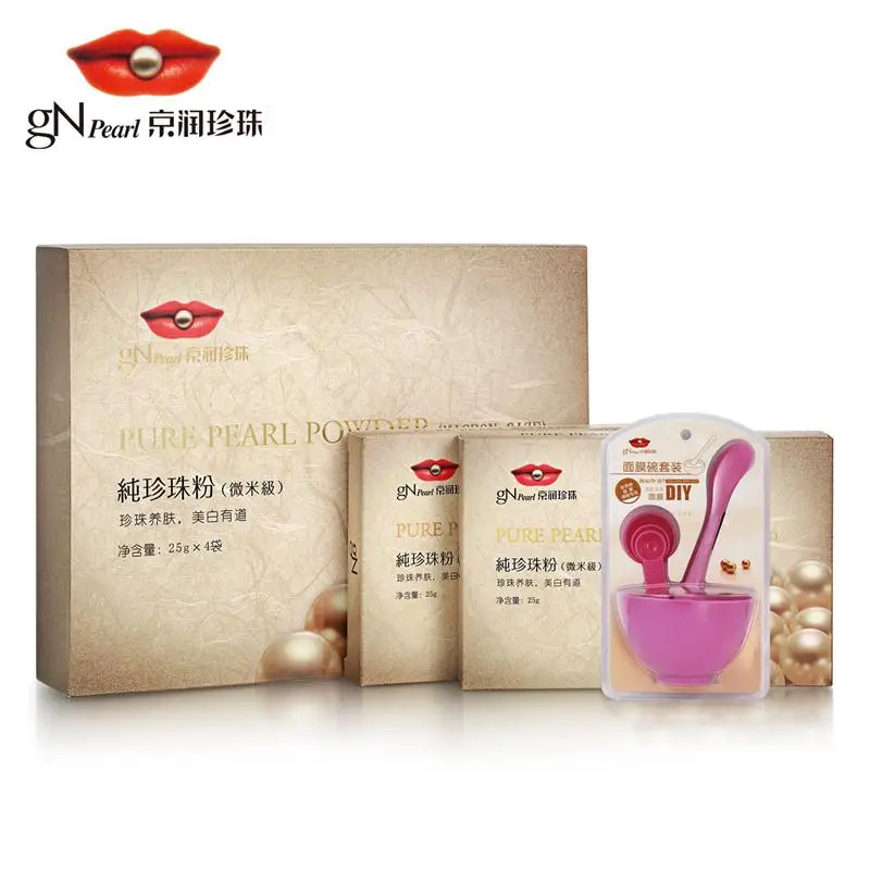 

100% Original GNPearl GN Pearl micron pure pearl powder 100g (25*4bags) Skin whitening Replenishment Moisture Oil control