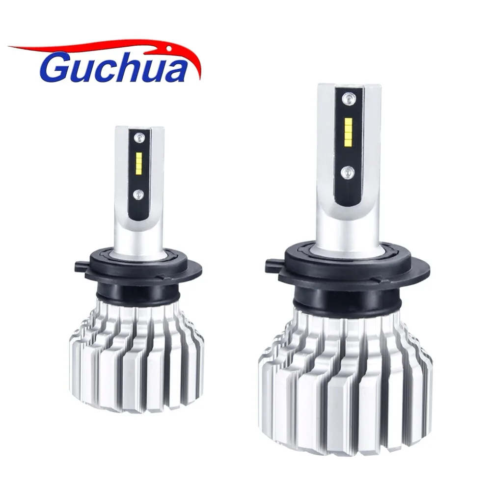 

Guchua 12V LED H4 Headlight Fanless H15 Led Bulb 9004 9007 Far and Near Light Hi-low Beam CSP Auto Car Lamp 6500K 72W 10000LM