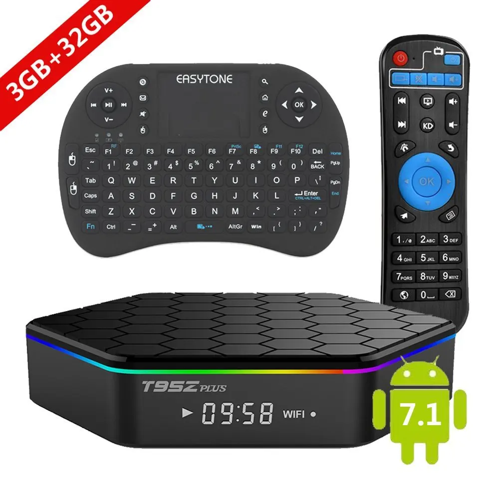 

T95Z Plus 3GB 32GB 2GB 16GB Android 7.1 Smart Box Amlogic S912 Octa Core 4K TV BOX 2.4G/5GHz WiFi BT4.0 4K pk mini m8s pro