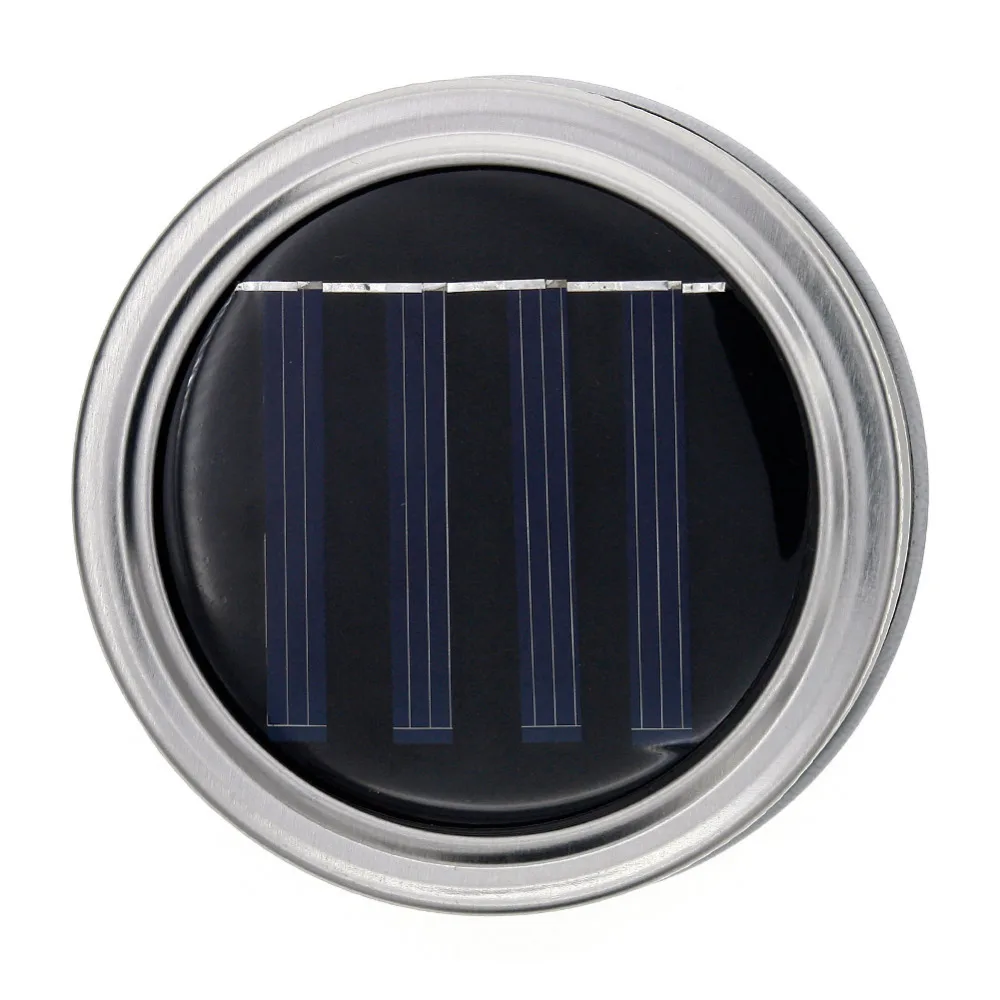 

Practical Solar Mason Jar LED Lid Light Color Changing Garden Decor Lid Lights Only #246183