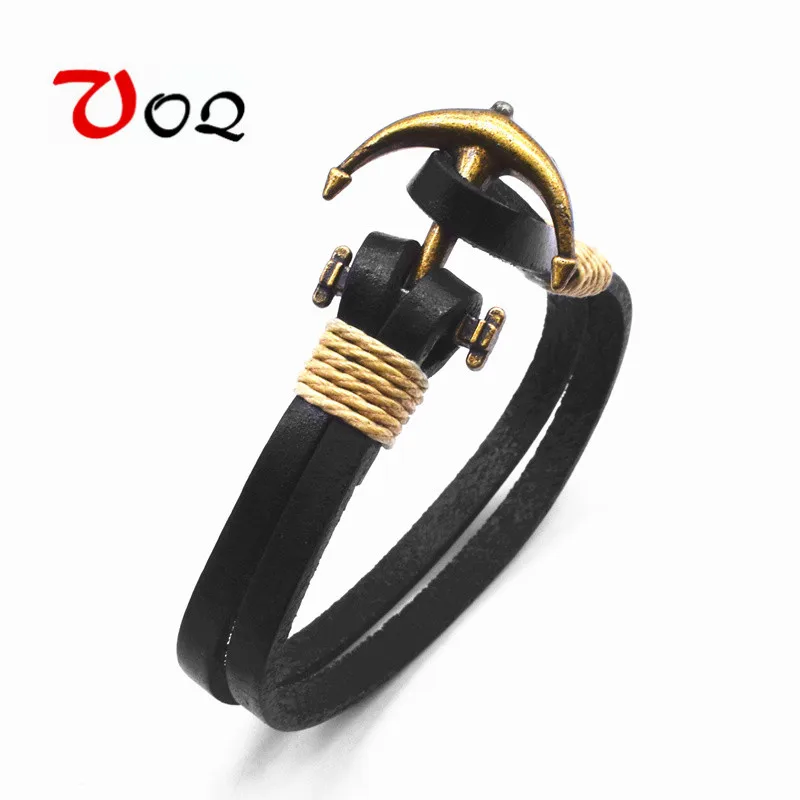 2018 горячая Распродажа медный браслет из сплава с якорем мужские ювелирные