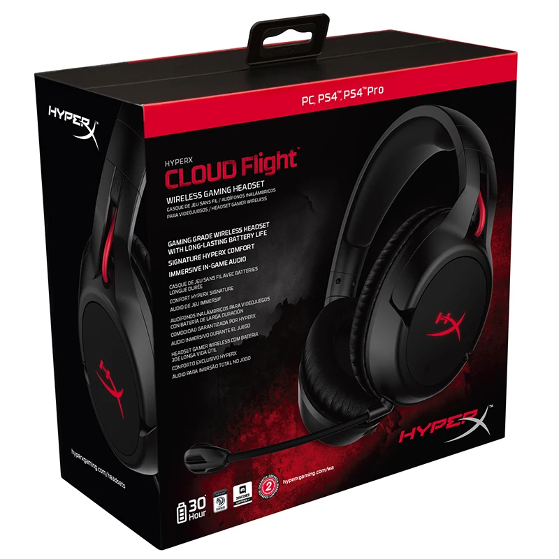 Беспроводная игровая гарнитура kingston HyperX Cloud Flight 3,5 мм с микрофоном для PS4 Pro Xbox one X PC Gamer