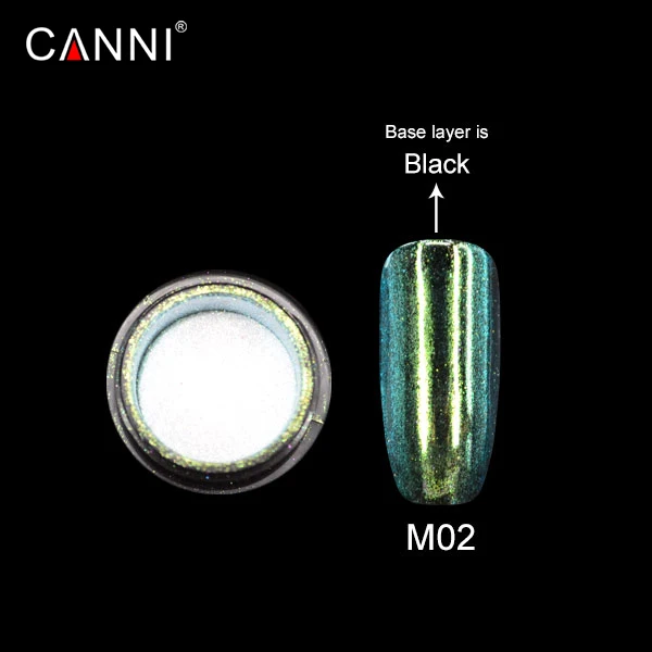 

CANNI Nail Salon full 2 G Mirror Powder 6 Color For nail gel polish coat Shiny Nail art design Mirror Powder chrome nail color