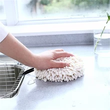 1 шт., полотенце для рук, толстое, для ванной, водопоглощающее, для сушки, синель, для дома, для ванной комнаты, быстросохнущее, с шариком, практичное, милое, подвесное, для кухни