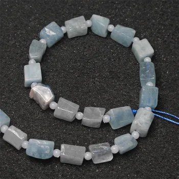 

aquamarine blue baroque 8*10mm 15" for DIY jewelry making loose beads FPPJ wholesale beads nature gem stone